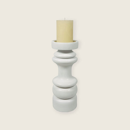 Shaker Candle Stand - White