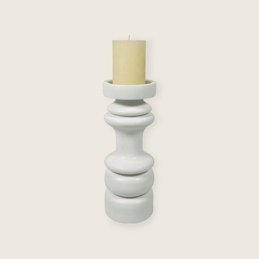 Shaker Candle Stand - White