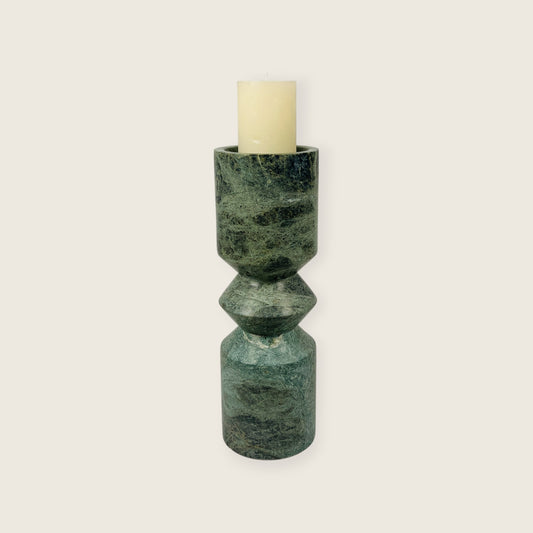 Bulged Disc Candle Stand - Green