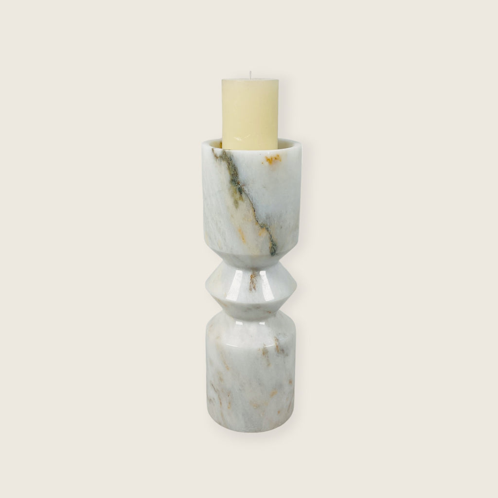 Cheetah White Crested Curve Candle Stand