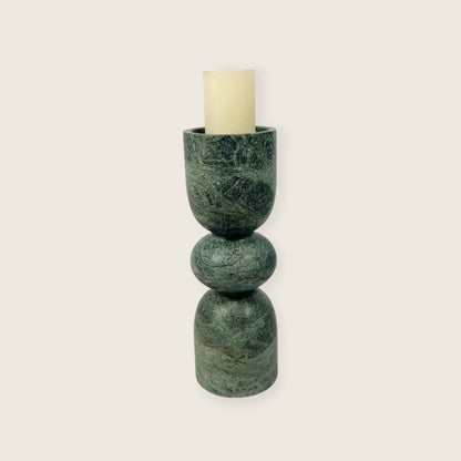 Orb-Linked Candle Stand - Green