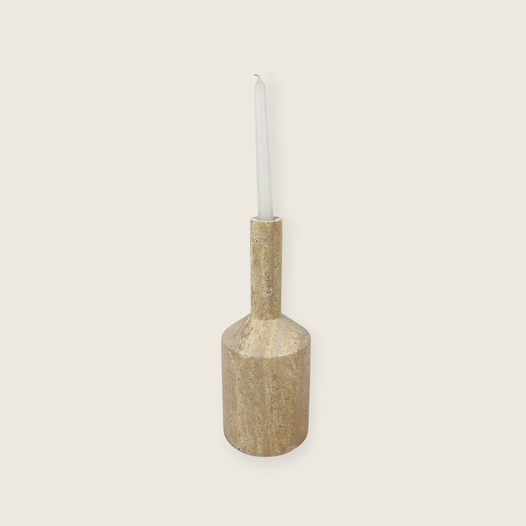 Travertine Raffinato Decor Candle Stand