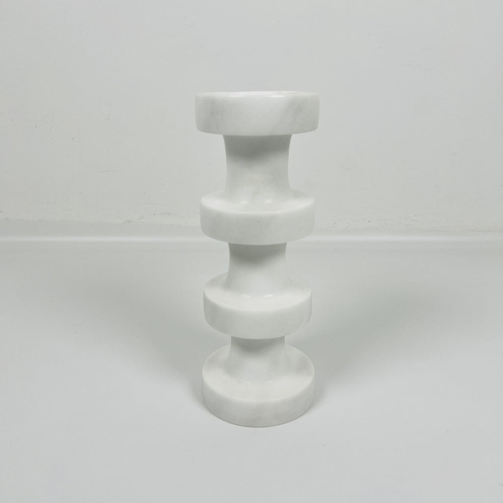 Stacked Disc Marble Candle Stand