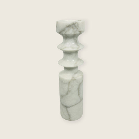 Dual Ringed Candle Stand - Gray