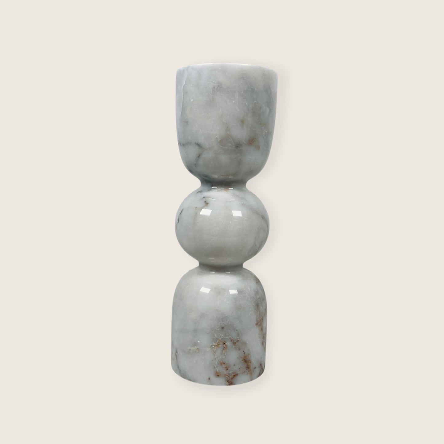 Orb-Linked Candle Stand - Gray