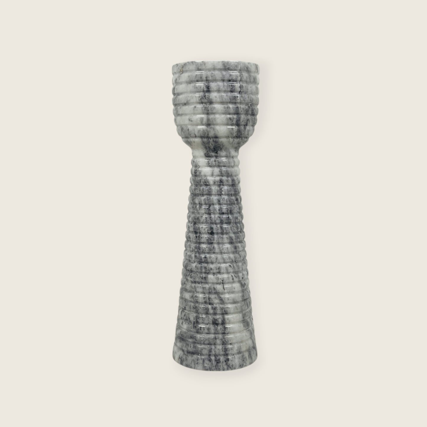 Striated Cup-Top Candle Stand - Small