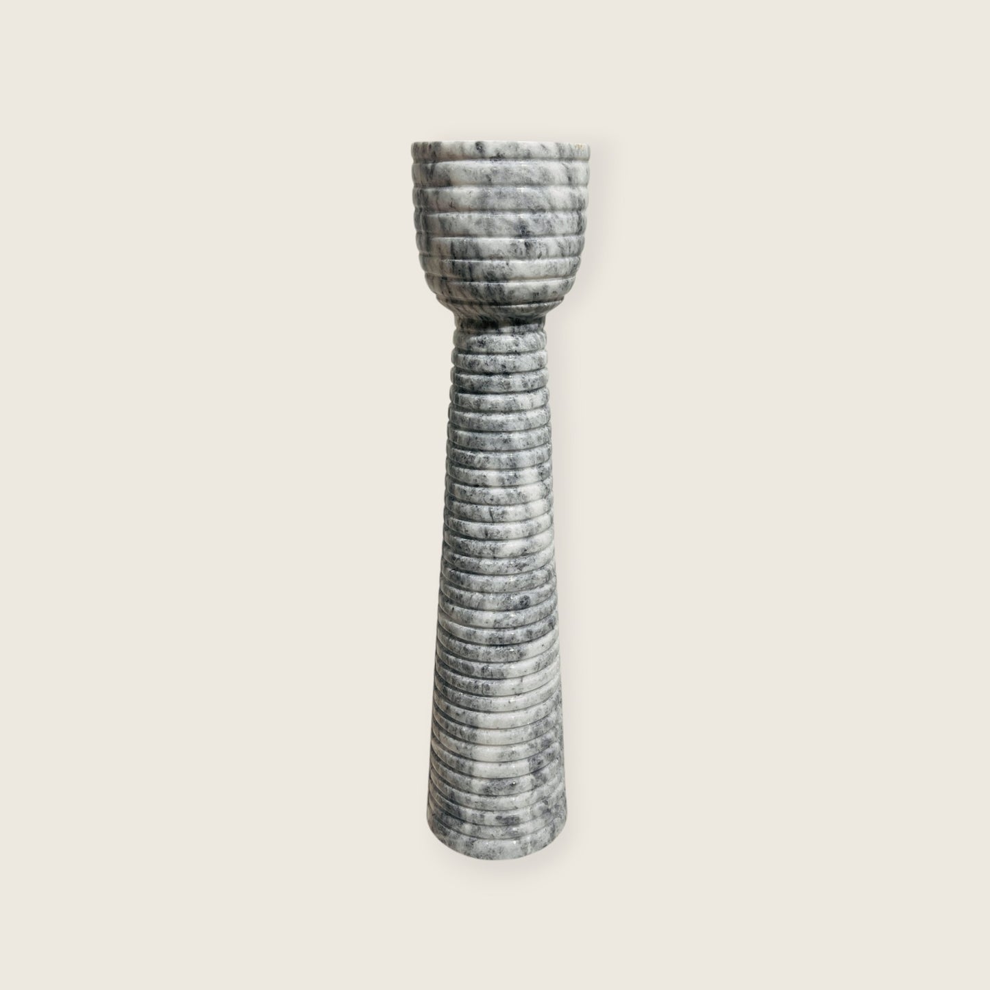 Striated Cup-Top Candle Stand - Medium