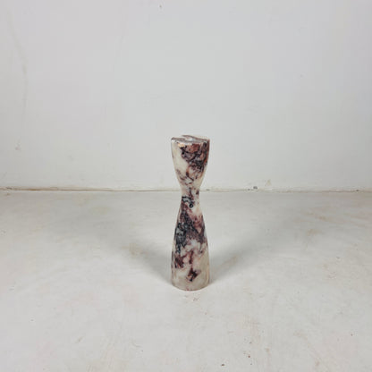 Hourglass Candle Stand - Red & White