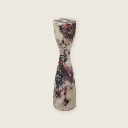 Hourglass Candle Stand - Red & White