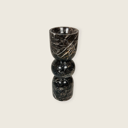 Orb-Linked Candle Stand - Black