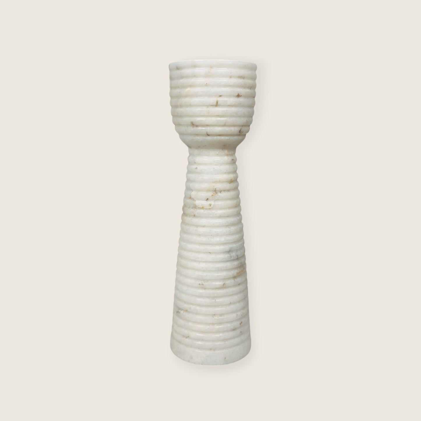 Striated Cup-Top Candle Stand - Small