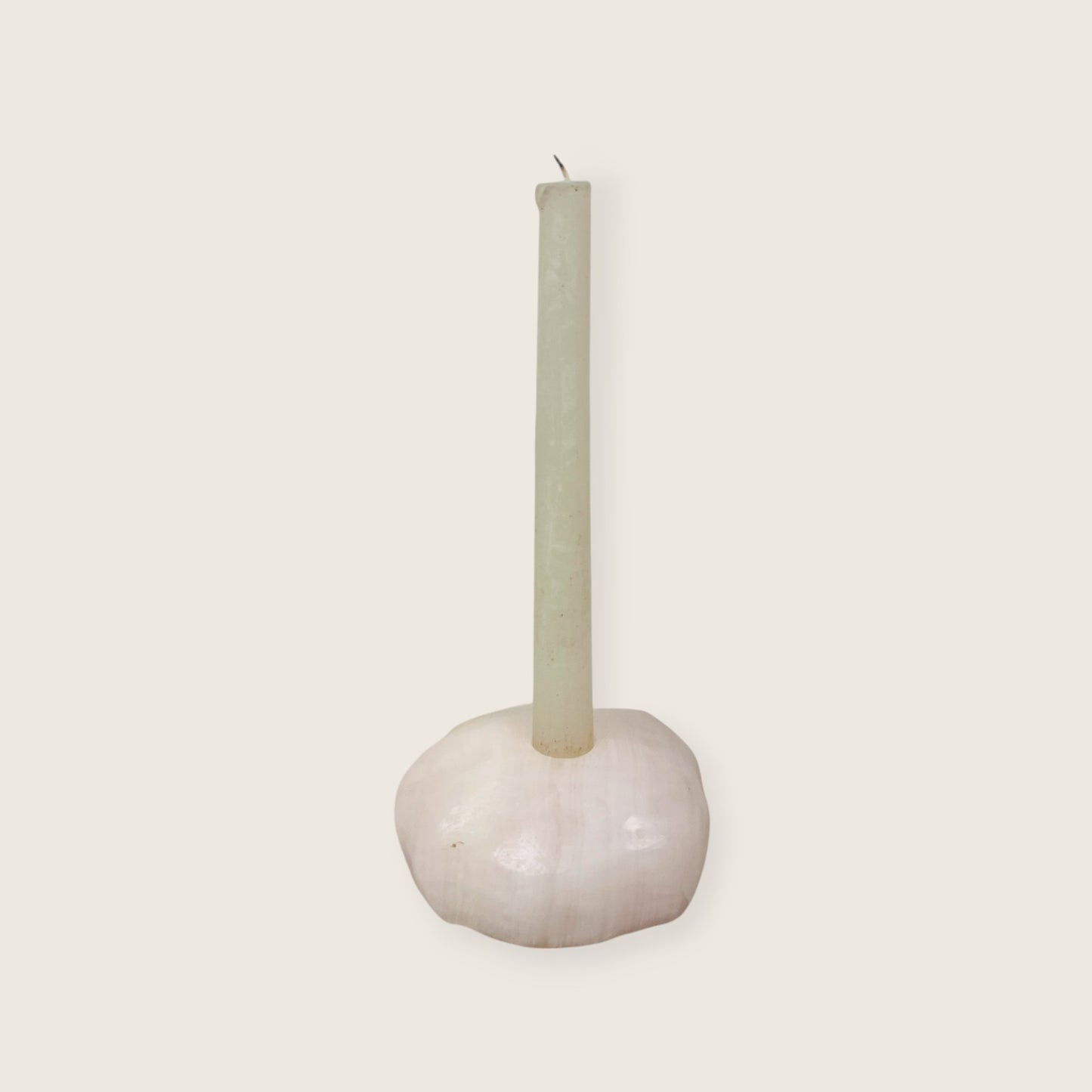 Organic Stone Candle Stand  - Onyx