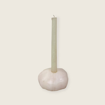 Organic Stone Candle Stand  - Onyx