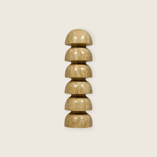 Eline Dome Candle Stand - Travertine