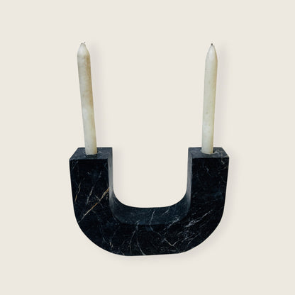 U-Shape Candle Stand - Black
