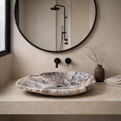 Teardrop Sink - Red & White
