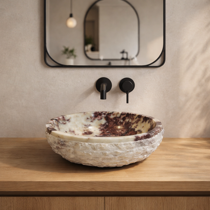 Bowl Sink - Red & White