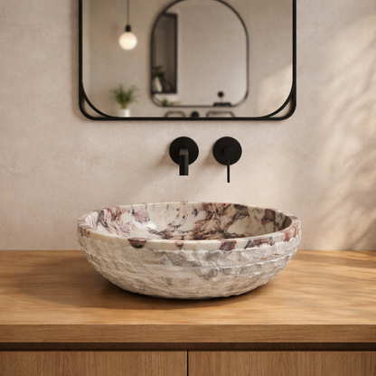 Bowl Sink - Red & White