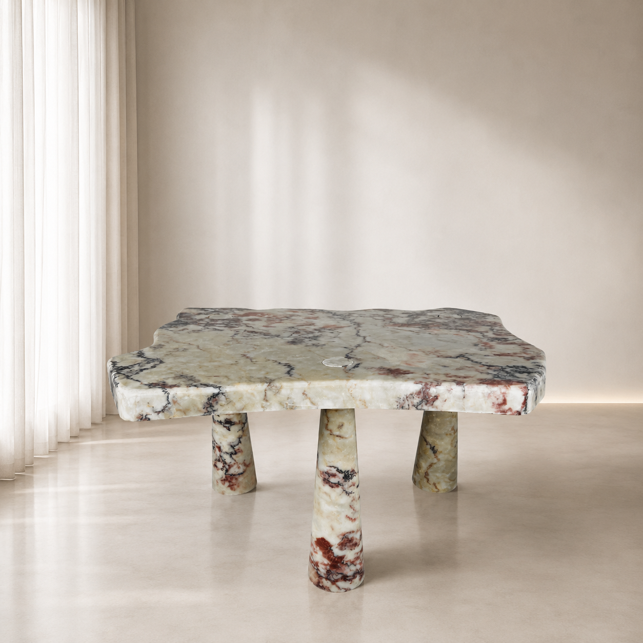 Coffee Table - Red & White