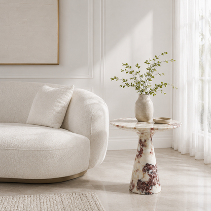 Axis Side Table - Red & White