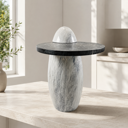 Two Toned Side Table - Black & Gray
