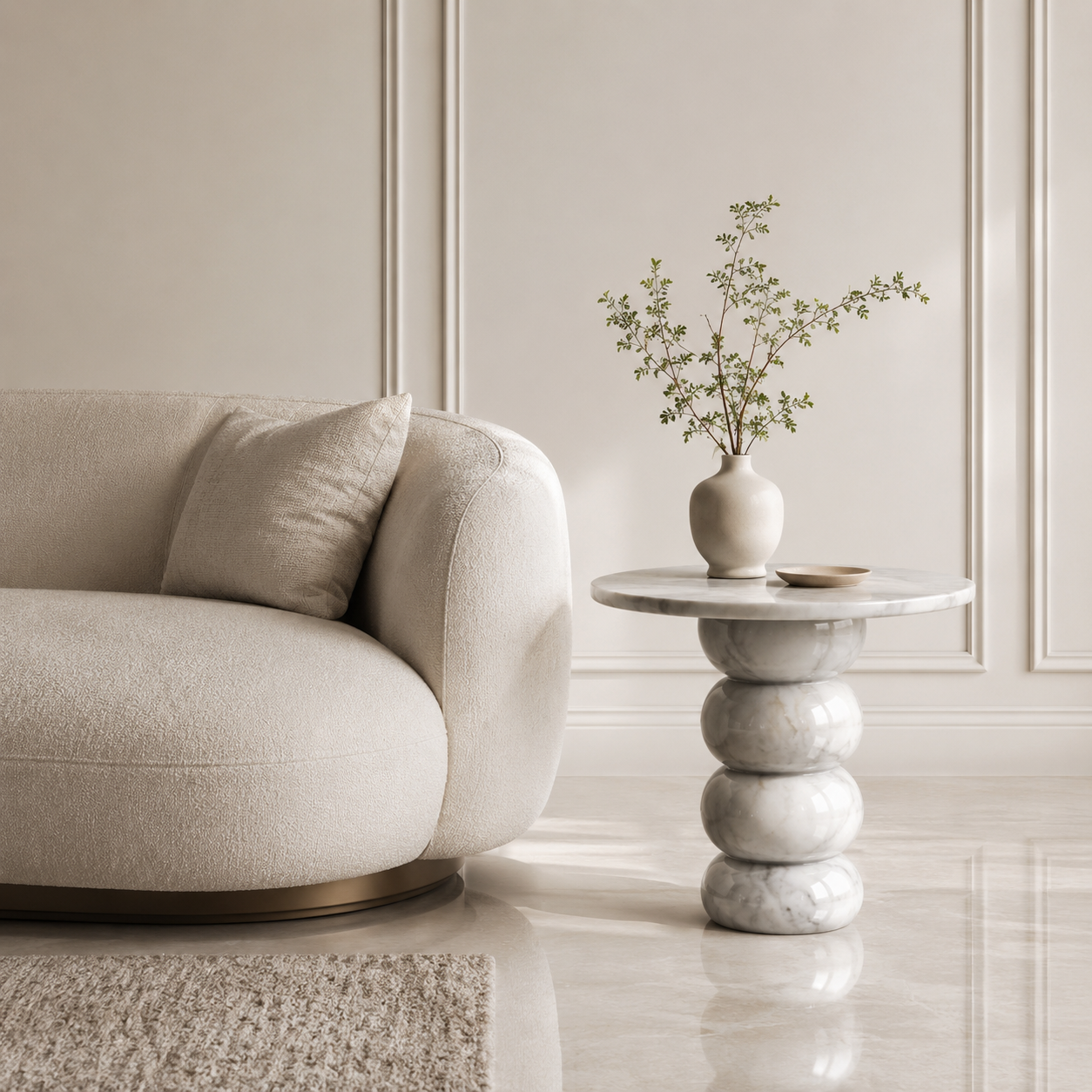 Driftstone Round Table - Gray
