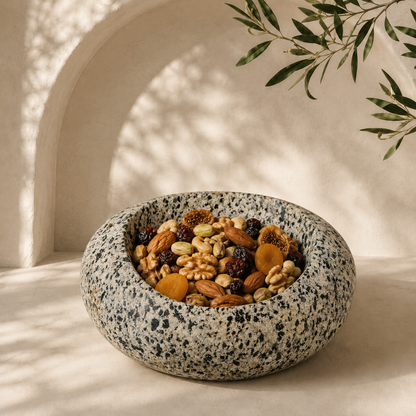 Black Dotted Bowl - Riverstone