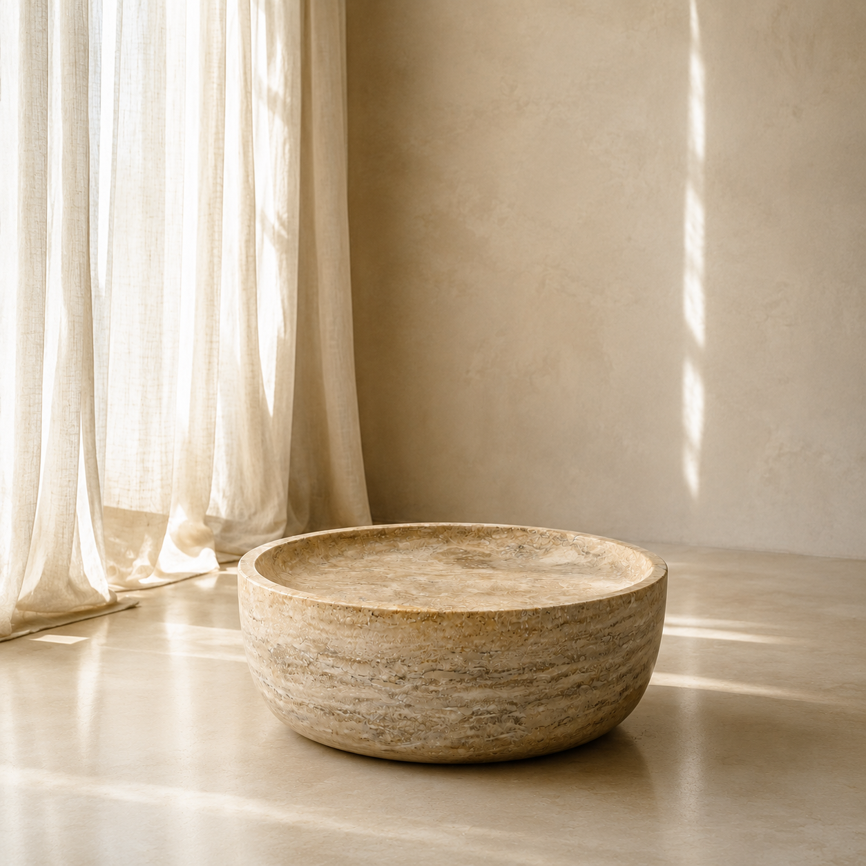 Caelum Table - Travertine