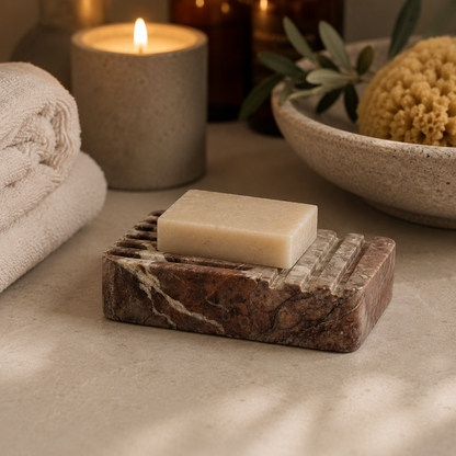 Rectangle Soap Dish - Burgundy