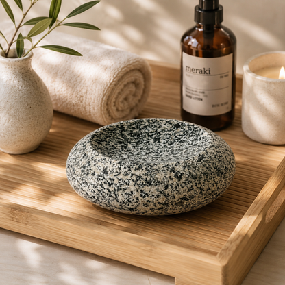 Dotted Soap Dish - Riverstone