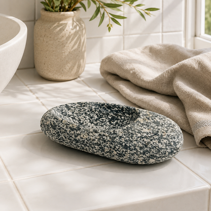 Sandy Grazed Soap Dish - Riverstone