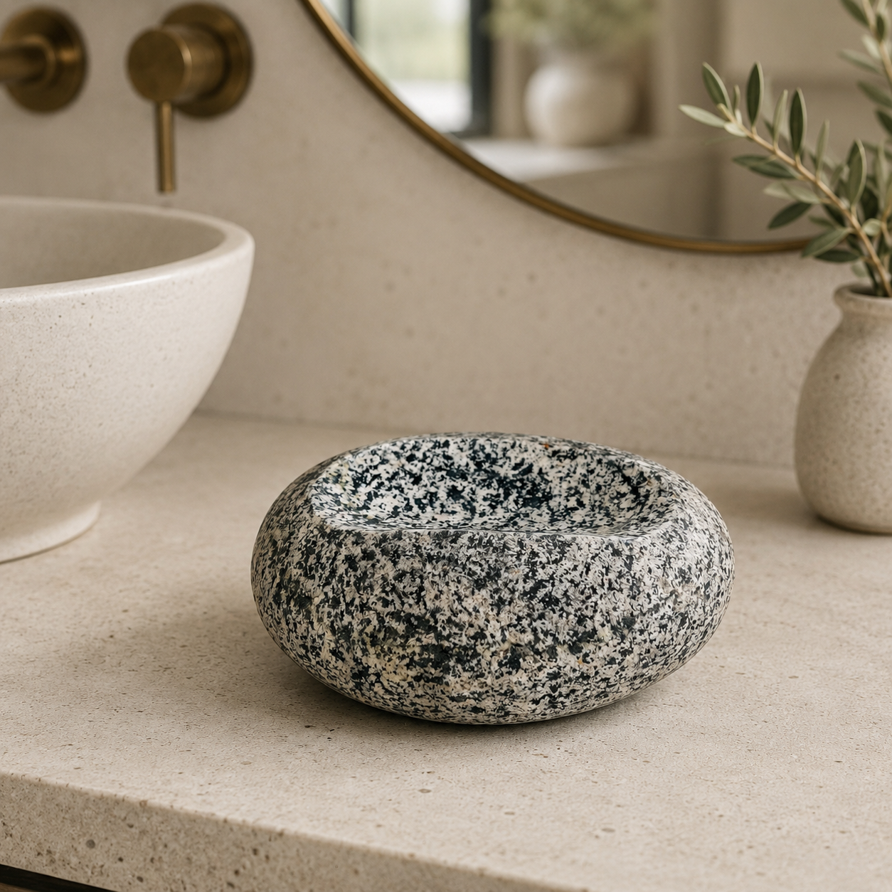 Speckled Soap Dish - Riverstone