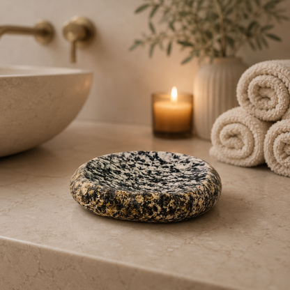 Pepper Sprinkled Soap Dish - Riverstone