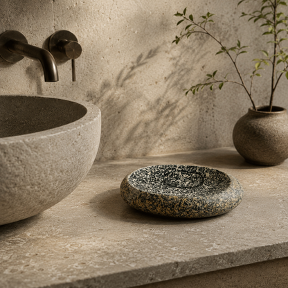Ringed Marked Soap Dish - Riverstone