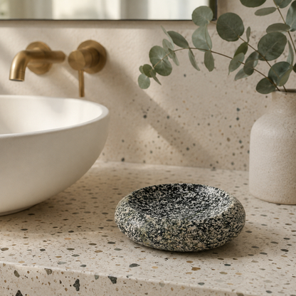 Salt Dotted Soap Dish - Riverstone