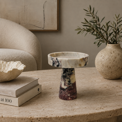 Aeva Cake Stand - Red & White