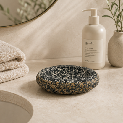 White Speckled Soap Dish - Riverstone