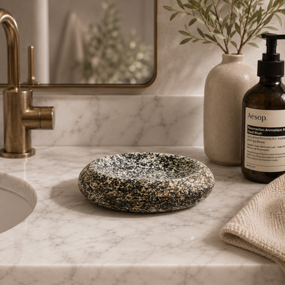 Zebra Spotted Soap Dish - Riverstone