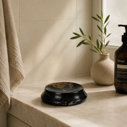 Crater Soap Dish - Black
