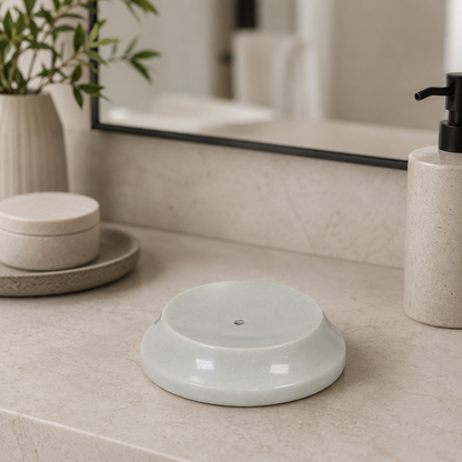 Crater Soap Dish - White