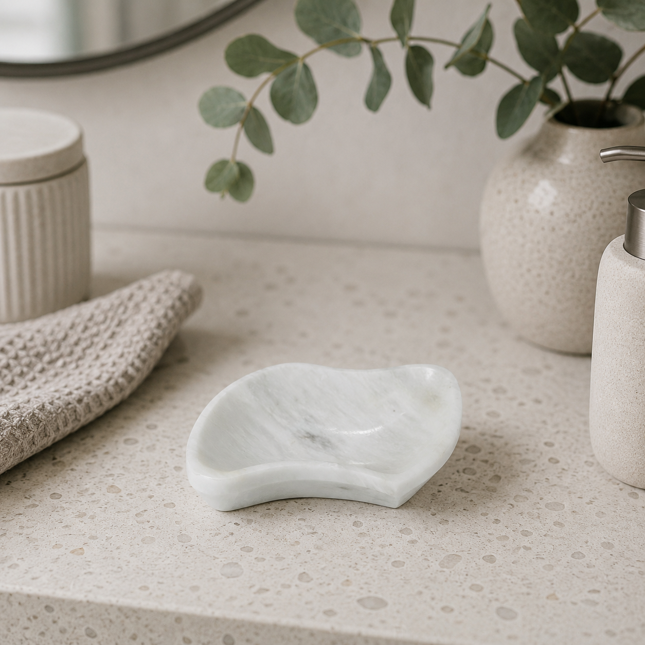 Curved Puzzle Soap Dish - Gray