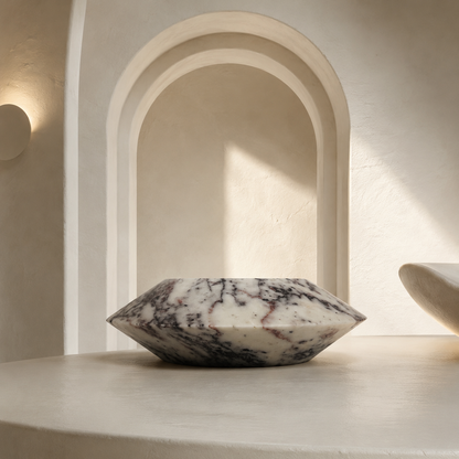 Eclipse Marble Bowl - Red & White