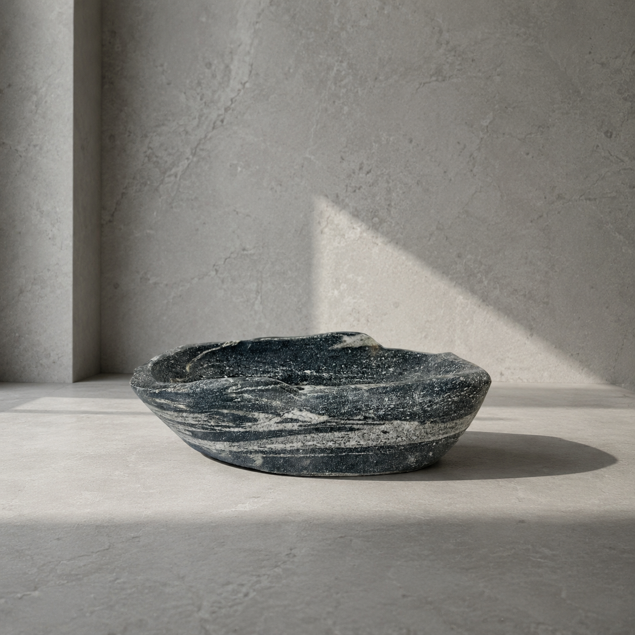 Worn Stone Bowl - Riverstone