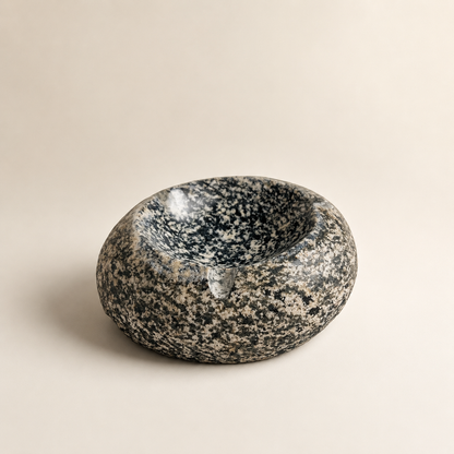 Circular Grained Ash Tray - Riverstone