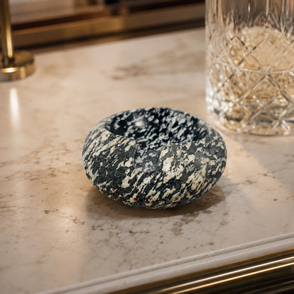 Black & White Speckled Ash Tray - Riverstone