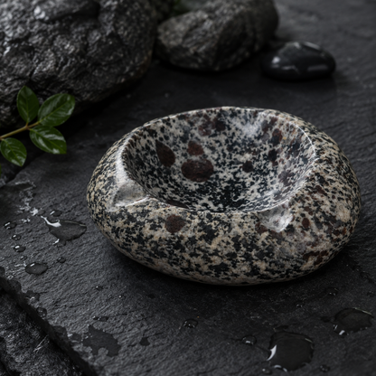 Black & White Spotted Ash Tray - Riverstone