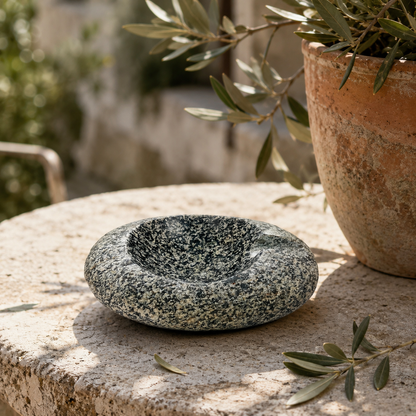 Black Speckled Ash Tray - Riverstone
