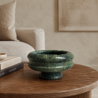 Botanical Marble Ash Tray - Green