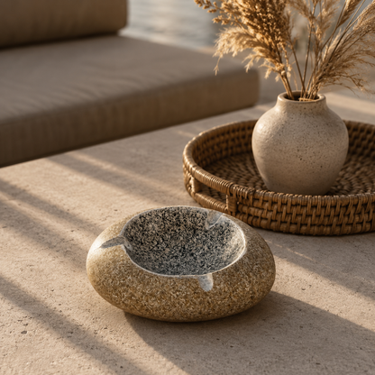 Sepia Ash Tray - River Stone