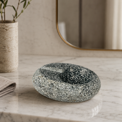 Salt & Pepper Ash Tray - River Stone